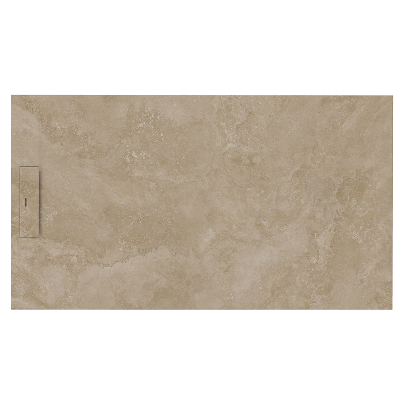 Siena Rechteckige Duschwanne Sanydur Gel Coat 110 X 80 Cm, Lithos Creme - Sanycces