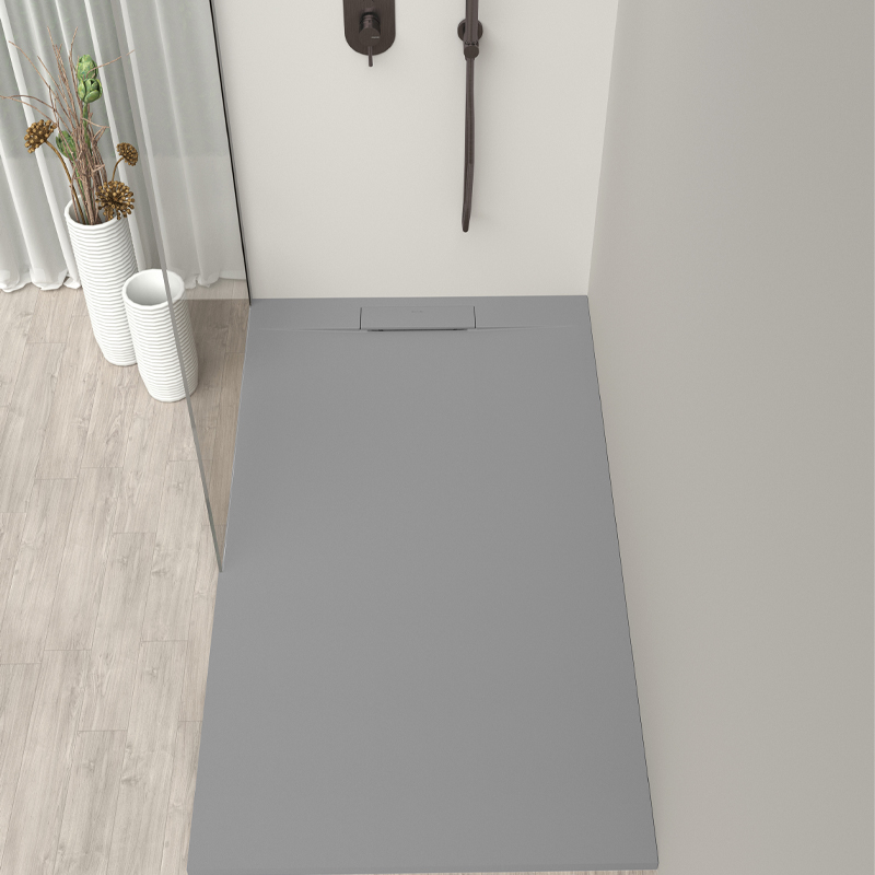 Siena - Duschwanne 100x70 Cm Grau - Rutschfest - Widerstandsfähig &amp Design - In Verschiedenen Größen Und Farben Erhältlich