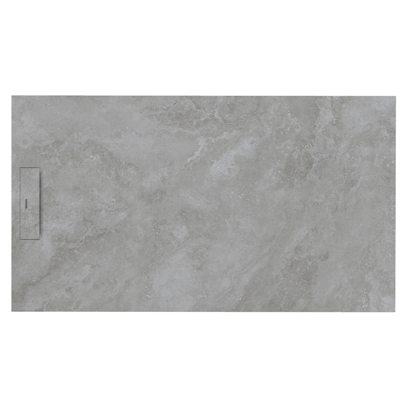 Sanycces - Siena Rechteckige Duschwanne Sanydur Gel Coat 110 X 80 Cm, Lithos Grau