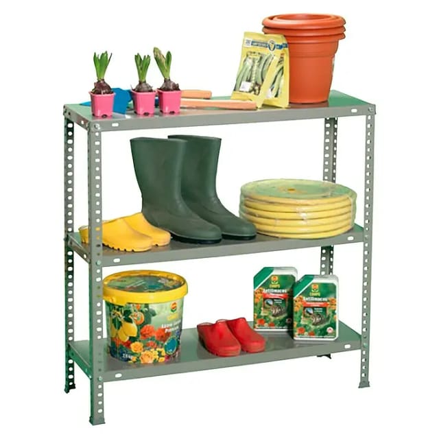Simonrack Simonclassic Metallregal Advantage Plus (H x B x T: 100 x 100 x 30 cm, Traglast pro Boden: 75 kg, Anzahl Böden: 3 Stk., Schrauben, Grau)