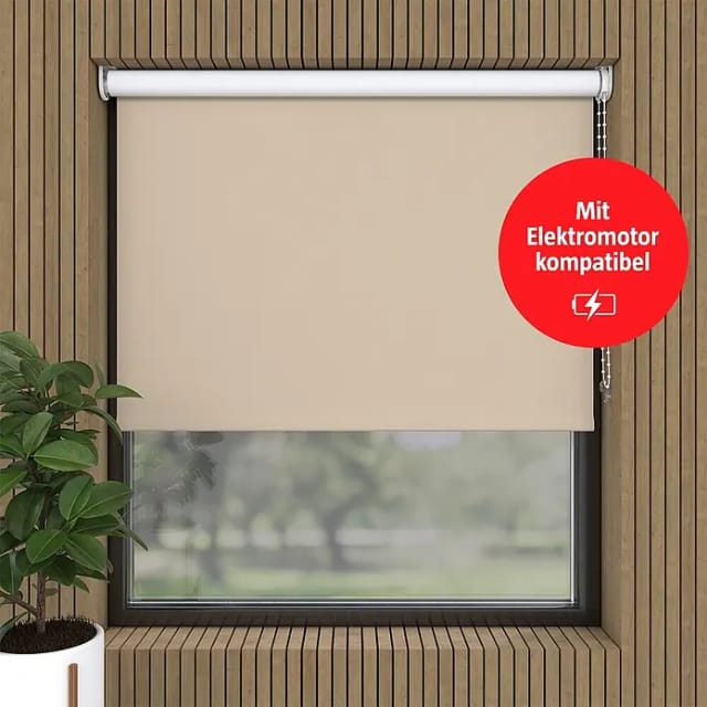 Verdunkelungsrollo (B x H: 130 x 190 cm, Taupe)