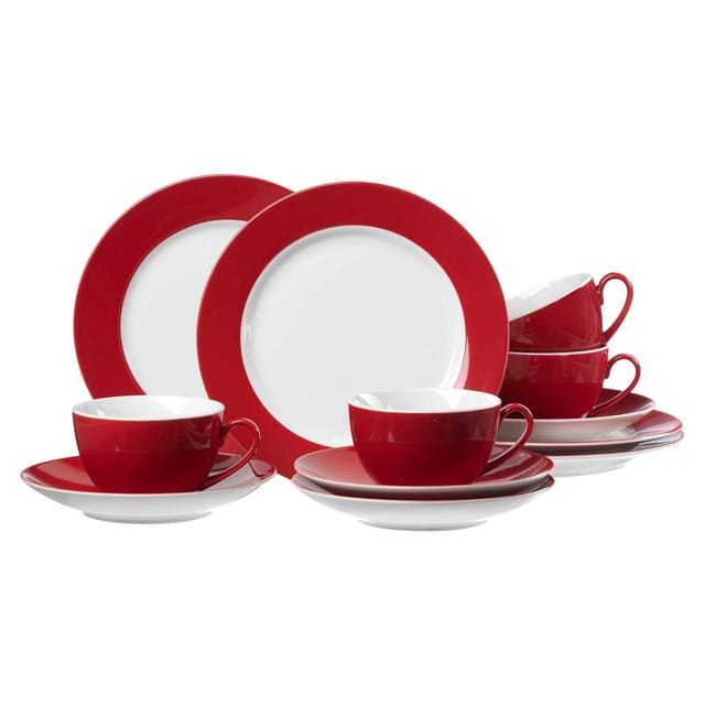 Ritzenhoff & Breker Doppio Kaffeeservice 12-teilig Rot