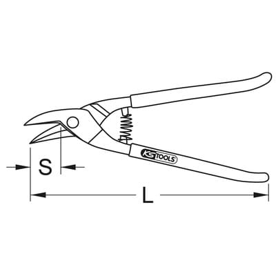 KS Tools Lochschere, linksschneidend