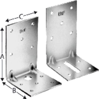 Winkelverbinder mit Rippe, Stahl verzinkt, ADR 6090