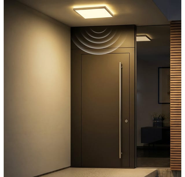 Nettlife LED Deckenleuchte Bewegungsmelder für Innen 18W 1900lm Deckenleuchte flach 4000K ⌀29 cm, LED fest integriert, Radar-Bewegungsmelder erfasst auch reglose Personen für Flur Keller