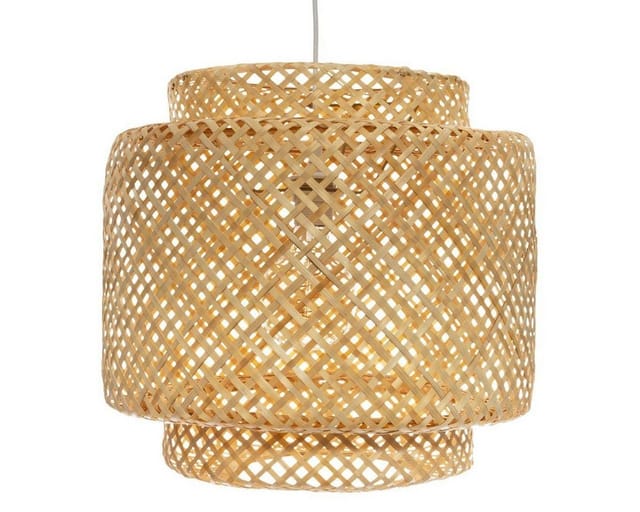 Atmosphera Créateur d'intérieur Pendelleuchte Hängeleuchte LIBY mit einem durchbrochenem Schirm aus Bambus, Ø 40 cm, Leuchte mit Dekofunktion, ohne Leuchtmittel, aus Bambus