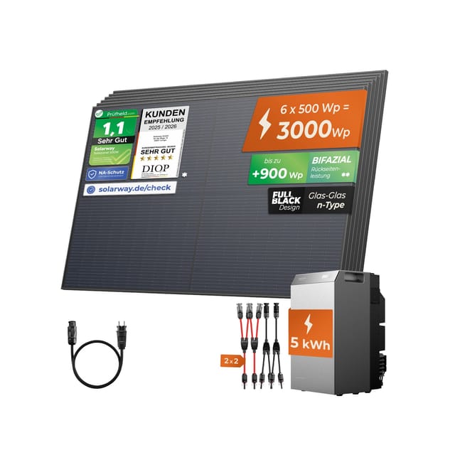 SOLARWAY Balkonkraftwerk 3000 Watt EcoFlow STREAM 5000