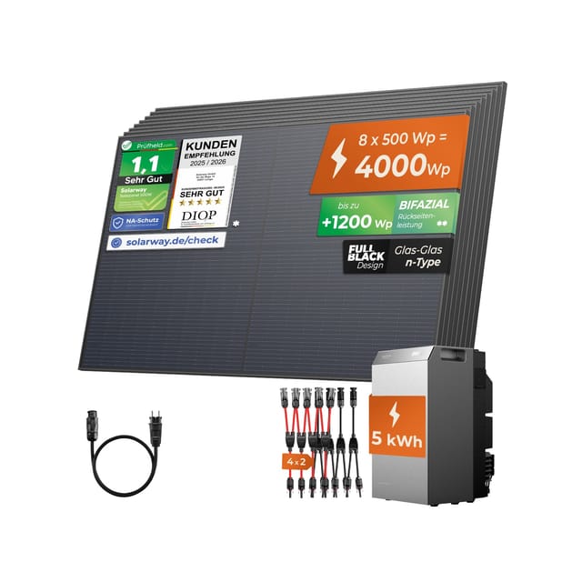 SOLARWAY Balkonkraftwerk 4000 Watt EcoFlow STREAM 5000