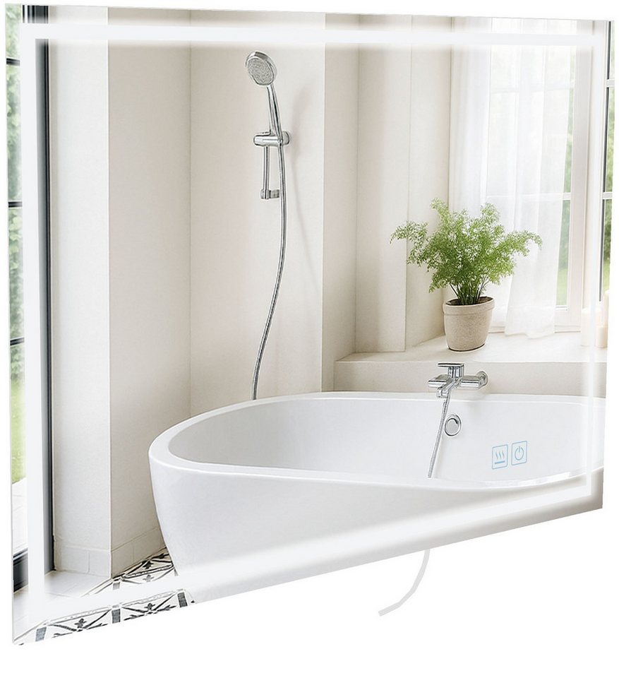 CLP Badspiegel Jaffrey 70x100 mit Bluetooth klarglas Größe:70x100 cm