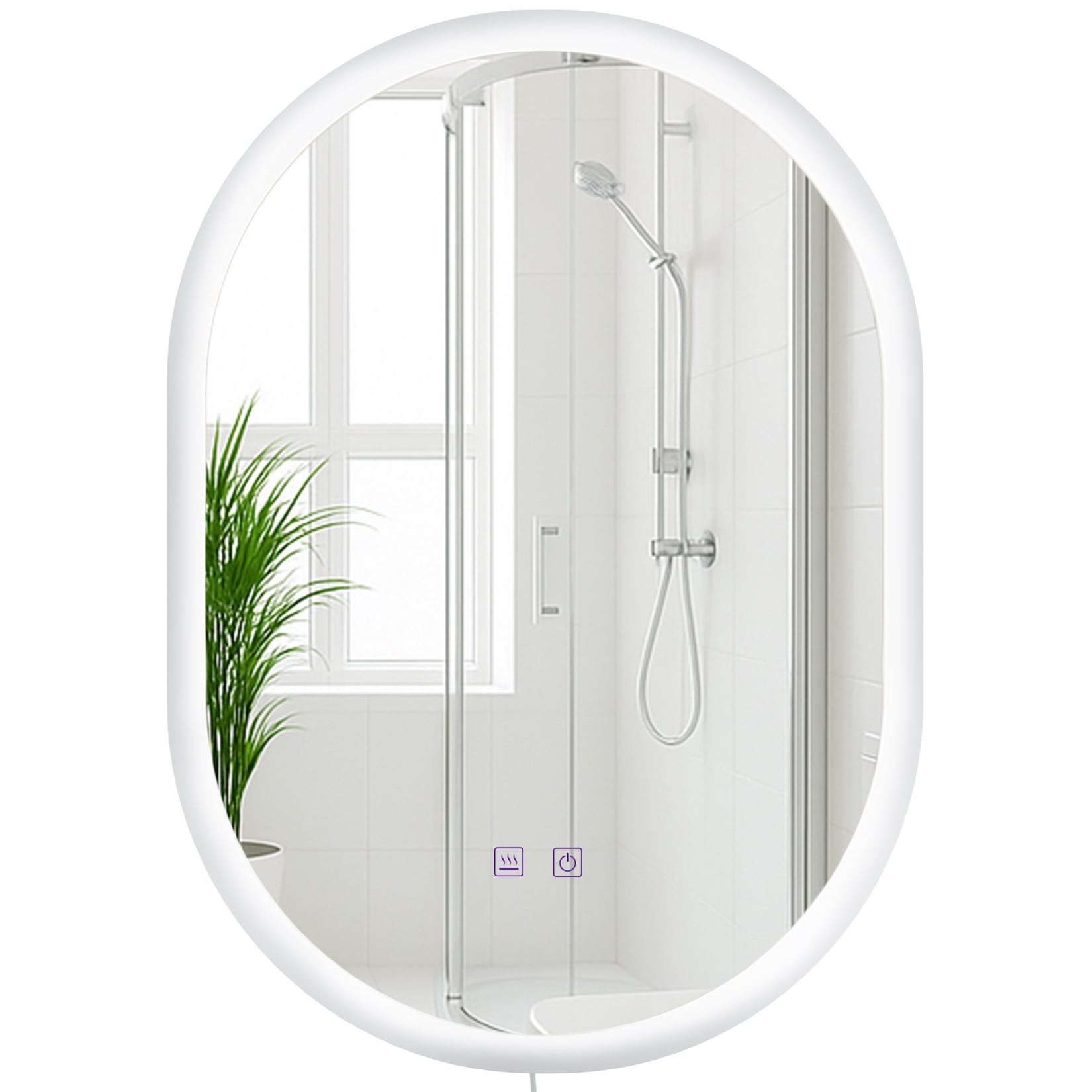 CLP Badspiegel Karishma 70x50 ohne Bluetooth klarglas Set-Inhalt:ohne Bluetooth
