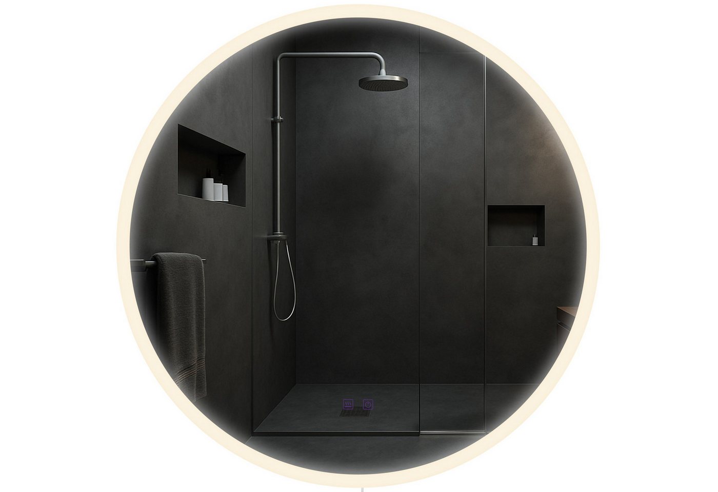 CLP Badspiegel Laconia 80 mit Bluetooth klarglas Größe:Ø 80 Bild 4