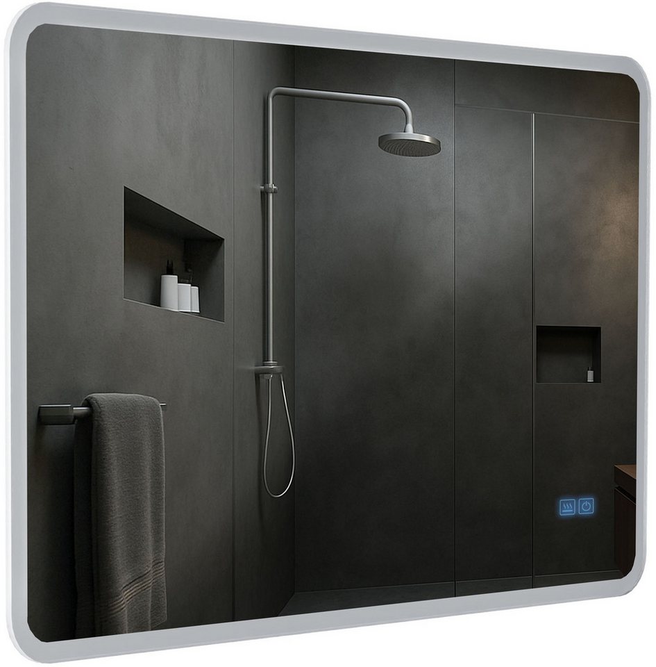 CLP Badspiegel Jericho 70x100 mit Bluetooth klarglas Größe:70x100 cm