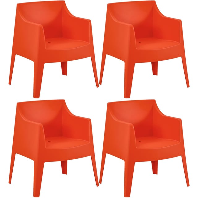 CLP 4er Set Stühle Bartal Farbe:orange
