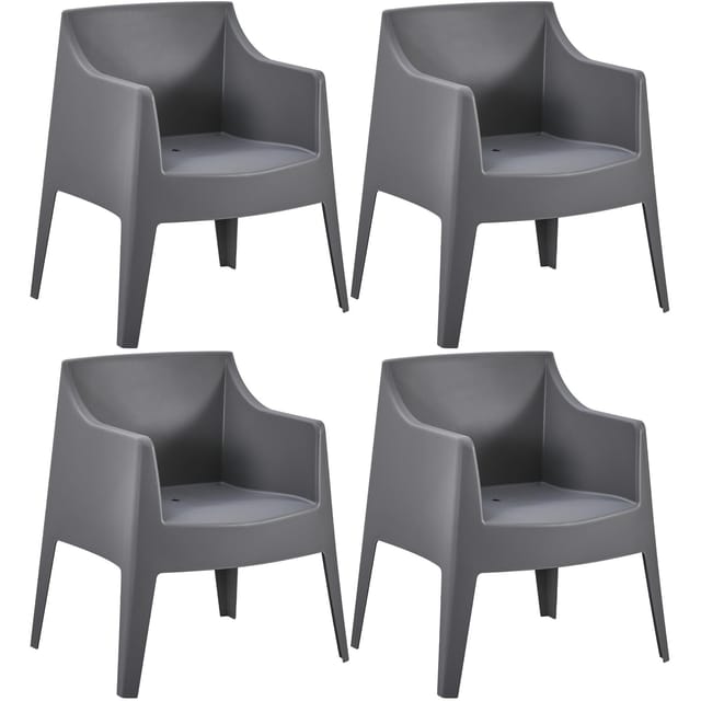CLP 4er Set Stühle Bartal Farbe:dunkelgrau