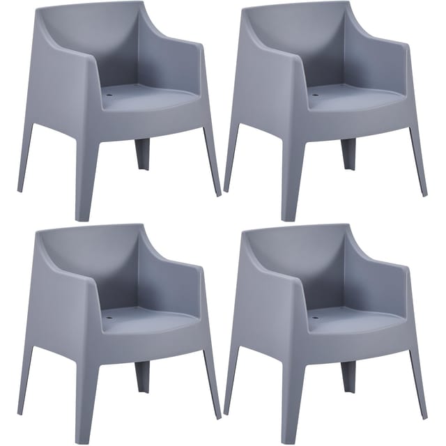 CLP 4er Set Stühle Bartal Farbe:grau