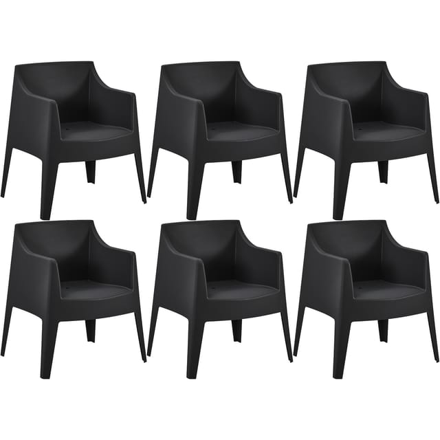 CLP 6er Set Stühle Bartal Farbe:schwarz