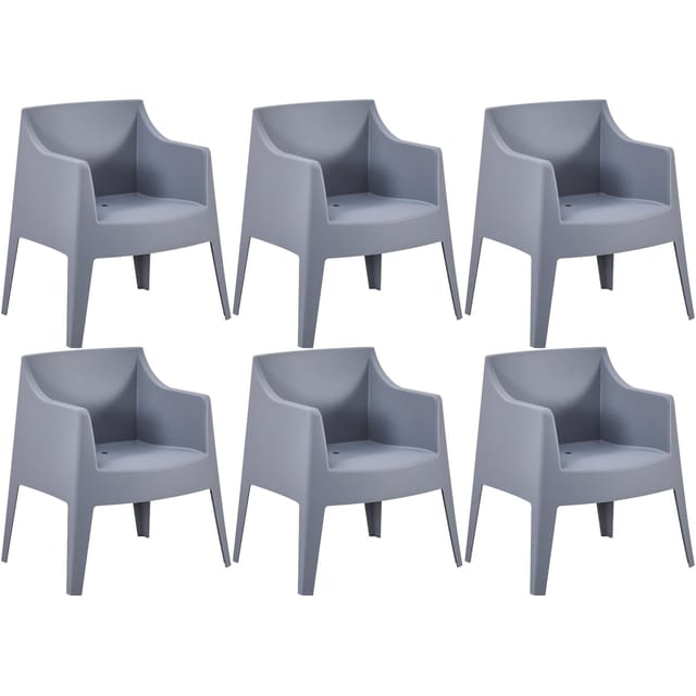 CLP 6er Set Stühle Bartal Farbe:grau