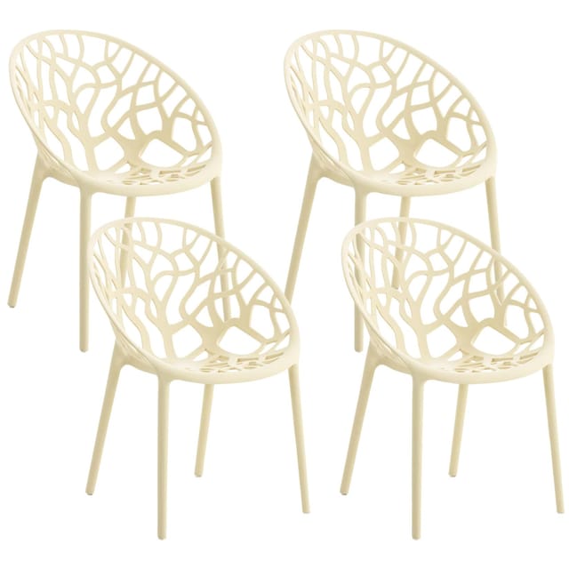 CLP 4er Set Stuhl Hope Farbe:creme