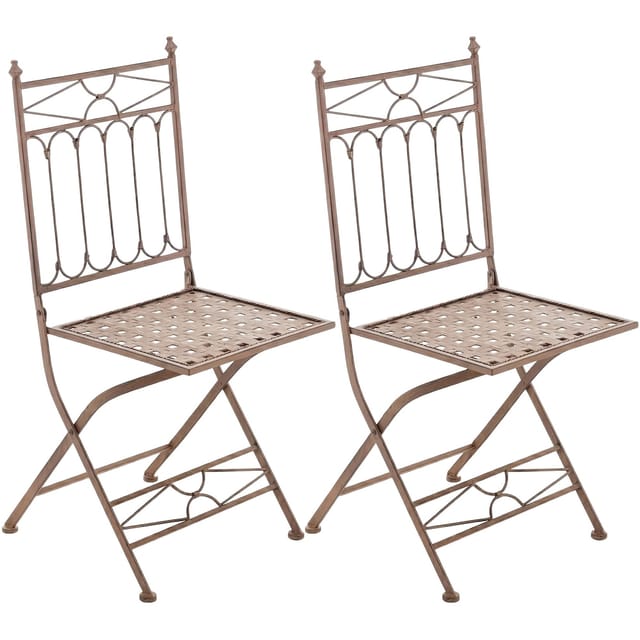 CLP 2er Set Klappstuhl Asina Farbe:antik braun