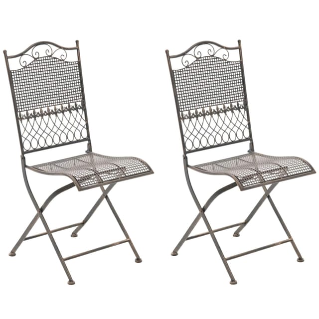 CLP 2er Set Gartenstühle Kiran Farbe:bronze