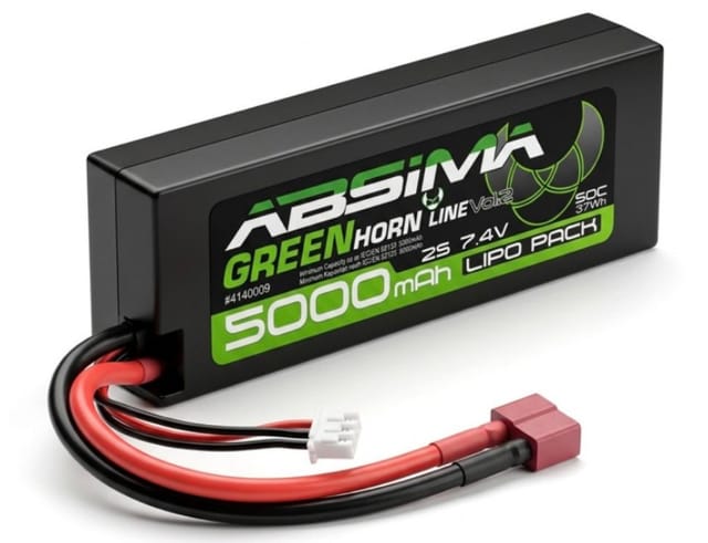 Absima Modellbau-akkupack (lipo) 7.4 V 5000 Mah Zellen-zahl: 2 50 C Box Hardcase T-stecksystem