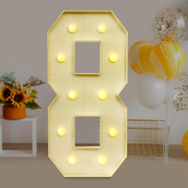 Beleuchtete Led-ziffern, Farbtemperatur 2000-3000 K, Aa-batterien, Eventdekoration Für Geburtstage, Hochzeiten Und Abschlussfeiern
