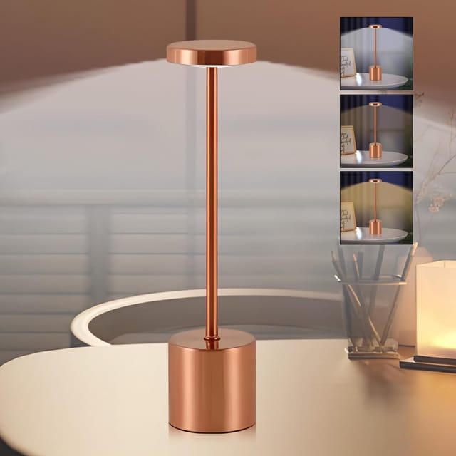 Kabellose Touch-led-lampe, Usb-aufladbar, Einstellbare Helligkeit, Dreifarbige Farbtemperatur, Für Schlafzimmer, Wohnzimmer, Garten