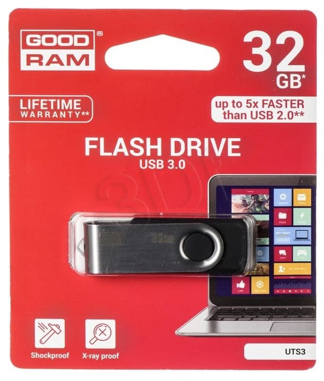 Goodram Twister 32 Gb Usb 3.2 Gen 1 Usb-stick Schwarz
