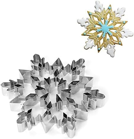 Große Weihnachtliche Schneeflocken-ausstechform, 3d, Edelstahl P