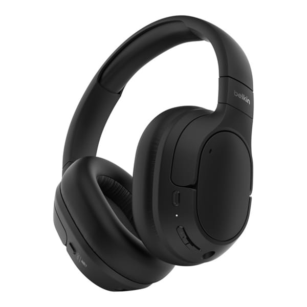 Belkin Soundform Isolate Wireless Bluetooth Headset Mit Hybrider Aktiver Geräuschunterdrückung, Kabelloses Headset Mit Mikrofon, 60 Stunden Of Reichweite, Cloudcushion Ohrpolster, Schwarz