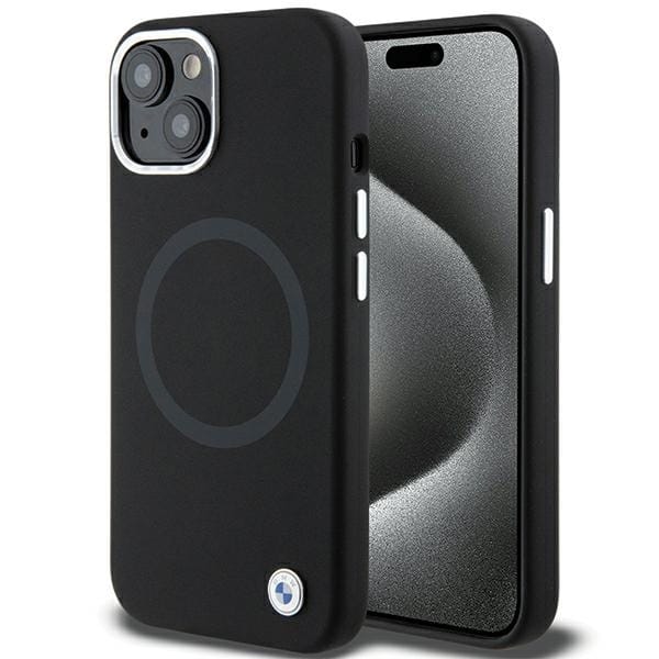 Bmw Bmhmp15msilbk2 Iphone 15 Plus / 14 Plus 6,7" Schwarz/schwarz Signature Flüssigsilikon Magsafe