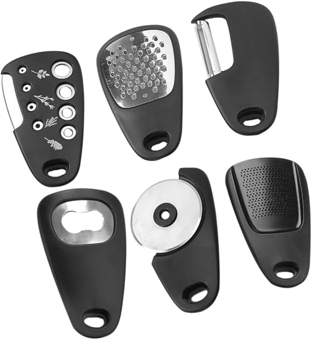 2-teiliges Küchenhelfer-set Mit Gemüseschäler, Pizzaroller, Flaschenöffner Und Multifunktionaler Passiermühle – Küchenzubehör