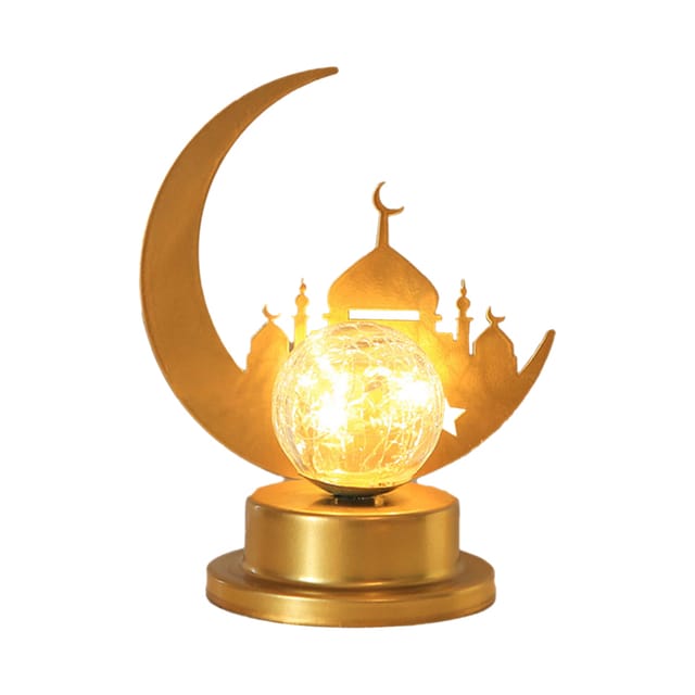 Eid- Und Ramadan-mond-tischleuchte, Led-halbmondleuchte, Muslimische Dekorationsleuchte