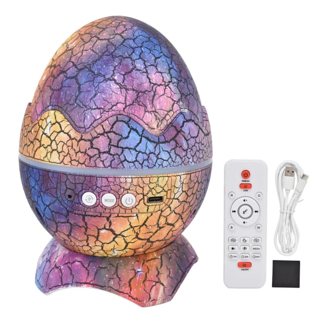 Dinosaurier-ei-sternenprojektor Mit Einstellbarem Winkel, Bluetooth-nachtlicht Mit Weißem Rauschen Und Fernbedienung.