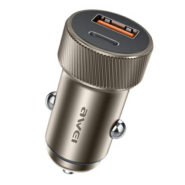 33-w-awei-usb-c/usb-wandladegerät, Braun