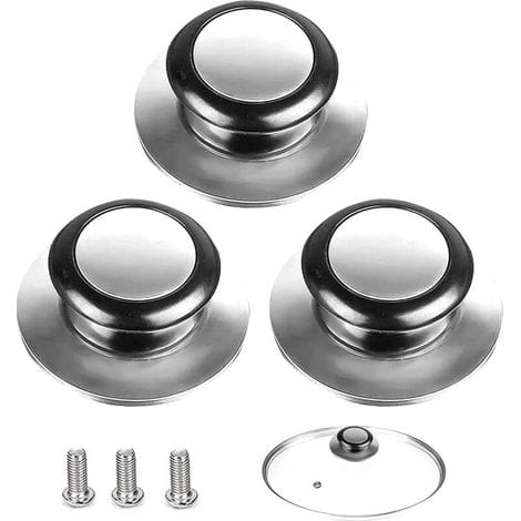 Deckelknopf, 3 Stück Topfdeckelgriff, Geeignet Für Glasdeckelgriff, Edelstahl-topfdeckel, Für Küchenutensilien