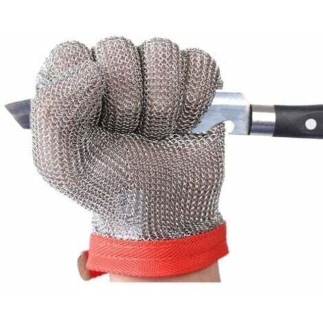 [niemals Verwendet] Schnittfeste Sicherheitshandschuhe M (1 Stück) Edelstahl-netzhandschuhe Für Schneid- Und Zerkleinerungsarbeiten Gl08