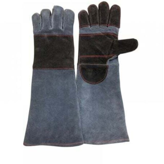 [niemals Verwendet] 55 Cm Lange Schweißerhandschuhe, Schnitt- Und Bissfest, Wärmeisolierend Und Hochtemperaturbeständig, Lederpolsterung