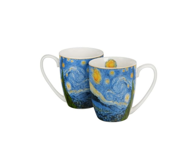 Set Mit 2 Van Gogh Sternennacht-tassen