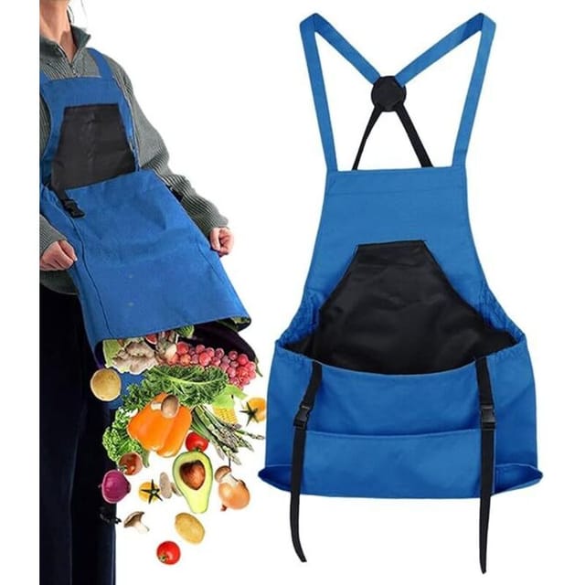 [niemals Verwendet] Gartenschürze Mit Überkreuztem Rücken, Ernteschürze, Obstschürze Für Den Bauernhof, Mit Großen Taschen, Robust, Verstellbar, Ideal Für Damen Und Herren