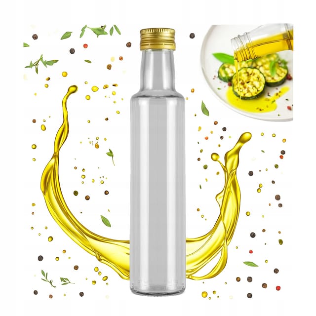 Dorica Flasche 250ml Klarglasflaschen Für Öl, Essig, Saft, Tinkturen