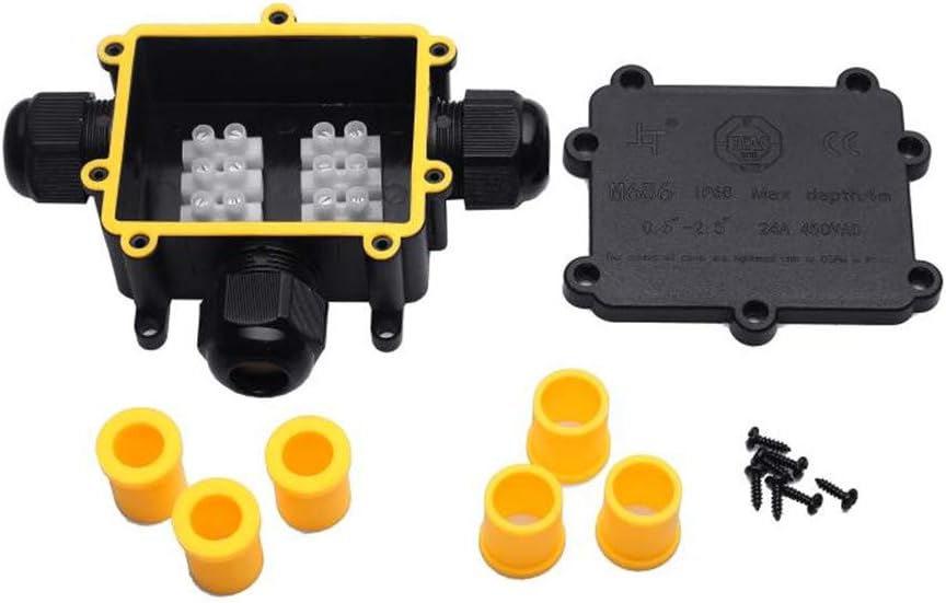 Abzweigdose Für Den Außenbereich, Ip68, Wasserdicht, Für Elektrokabel, Anschlussdose, 3-wege-anschlussdose Für Kabel