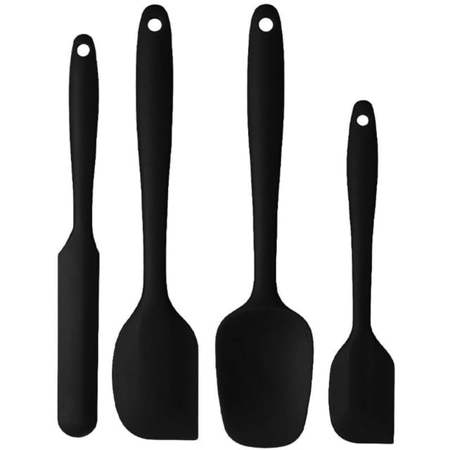 Hochwertige Silikonspatel, 4er-set, Hitzebeständig Bis 315 °c, Nahtlos, Antihaftbeschichtet, Ideal Zum Kochen Und Backen – Ulisem
