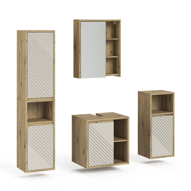 Badmöbel-set Viola, Artisan-eiche, 4 Teile, Vicco