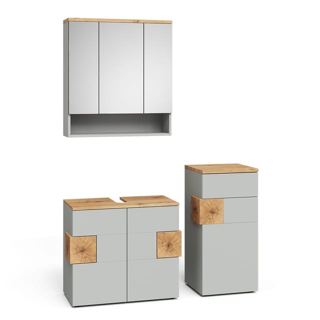 Badmöbel-set Eden, Grau, 3 Teile, Vicco