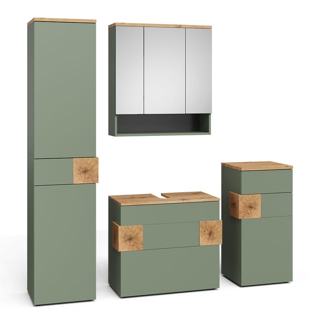 Badmöbel-set Eden, Grün, 4 Teile, Vicco