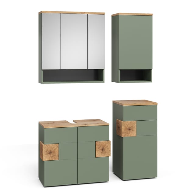 Badmöbel-set Eden, Grün/artisan, 4 Teile, Vicco