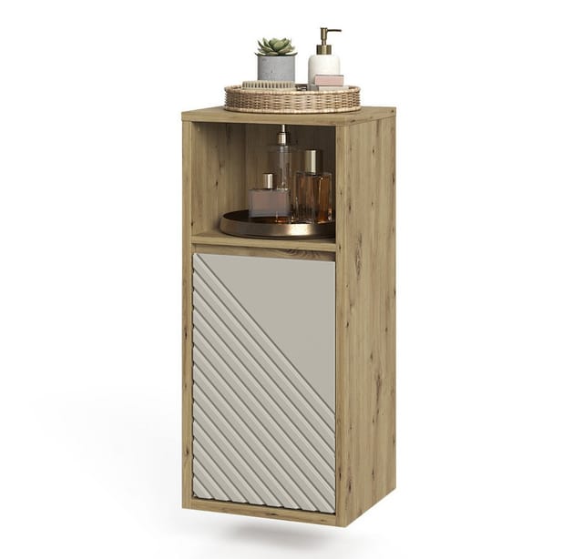 Wäscheschrank Viola, Artisan-eiche/cashmere, 38 X 80 Cm, Vicco