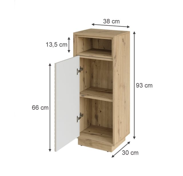 Midischrank Beatrice, Cashmere/artisan-eiche, 38 X 93 Cm, Vicco