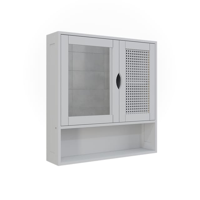 Spiegelschrank Liora, Weiß, 56 X 58 Cm Mit 2 Türen, Vicco